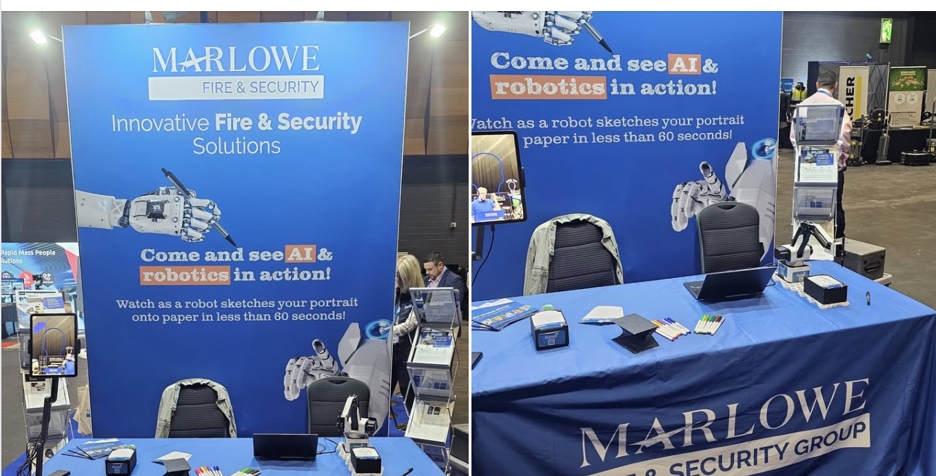 Sketch Ai Robot Out on Hire at the Excel